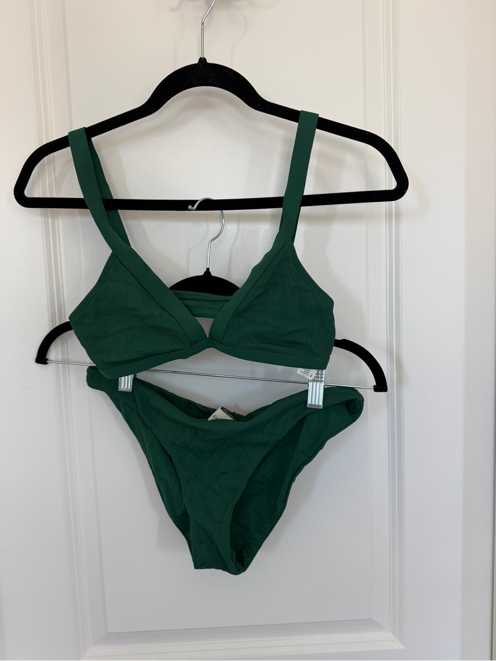 l*space Deep Green Ribbed Bikini Set